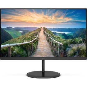 Resim Aoc U27V4EA 1Ms 100Hz 1XHDMI 1XDP USB 3.2 3440X1440 Hoparlör Çerçevesiz Flicker-Free Vesa Siyah 27" Monitör 