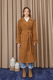 Resim Soul Kadın Süet Trench - 32407TRC - CAMEL 
