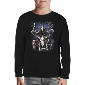 Resim Motosiklet - Ride or Die Siyah Çocuk Sweatshirt 