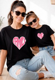 Resim genosha Anne Kız 100% Pamuk T-shirt Mama Mini Mother Daughter TEKLİ FİYAT 