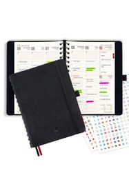 Resim Hype Store 2026 Ajanda A5 Spiralli anlayıcı 14 Aylık Akademik Ajanda 30 Dakikalık Zaman Aralıklı Haftalık Aylık 