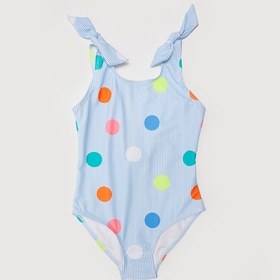 Resim Deep Beach Puantiye Desenli Kız Çocuk Mayo 001 