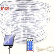 Resim 100/200 LED Güneş Halı Işıkları Uzaktan Kumanda ile, 8 Mod, Plastik Malzeme, Çiçek Teması, Noel Gece, Güneş Şarjı, Kızılötesi Sensör, Düğme Kontrolü, Ayrılabilir Fotovoltaik Modül, Lityum Pil, Bahçe, Patio, Çit, Balkon, Havuz, Trampolin, Parti için 