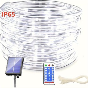 Resim 100/200 LED Güneş Halı Işıkları Uzaktan Kumanda ile, 8 Mod, Plastik Malzeme, Çiçek Teması, Noel Gece, Güneş Şarjı, Kızılötesi Sensör, Düğme Kontrolü, Ayrılabilir Fotovoltaik Modül, Lityum Pil, Bahçe, Patio, Çit, Balkon, Havuz, Trampolin, Parti için 