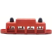 Resim Dashanshop 1 Paket Kırmızı 3/8" Otomotiv Güneş Enerjisi Deniz İçin 4 Kutuplu Baraj Kutusu Kapaklı 