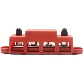 Resim Dashanshop 1 Paket Kırmızı 3/8" Otomotiv Güneş Enerjisi Deniz İçin 4 Kutuplu Baraj Kutusu Kapaklı 