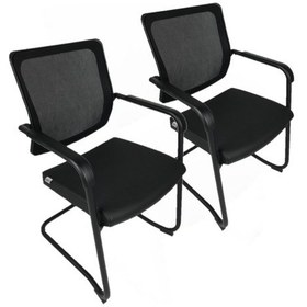 Resim Kutuofis Goldsit Quatro Misafir Koltuğu 300 P (Siyah Deri) - 2 'Li Set 