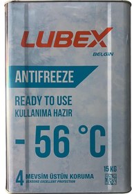 Resim Lubex Mavi Antifriz 15 Kg Kullanıma Hazır -56 Derece 