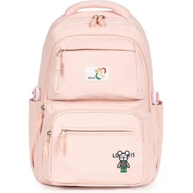 Resim Modern Ve Fonksiyonel Tasarım Çok Gözlü, Şık Okul Sırt Çantası - Pembe Pembe 