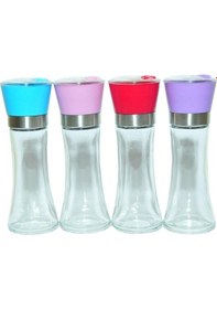 Resim Seramik Bı&Ccedil Aklı Cam Hazneli Tuz Karabiber Baharat Değirmen 