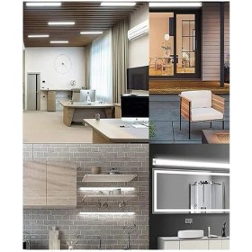 Resim 40W 120 cm Yatay LED Bant Armatür-Trafolu Beyaz Işık 1,2,4,8,10,20,40,50,100 Adet 