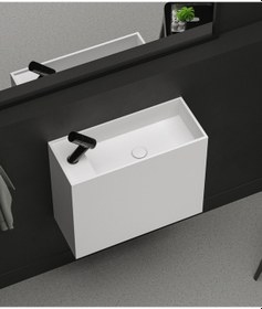Resim Akrilik-Corian Solid Banyo Dolabı (479187600) Beyaz 