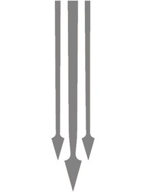 Resim Oto Kaput Sticker Ok Ucu 3 Parça Gri 60 X 4 Cm/1adet - 50 X 4 Cm/2 Adet 