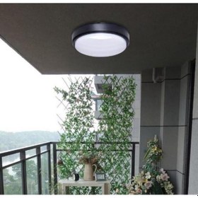 Resim Horoz Artos 20w Yuvarlak Siyah Led Nem Su Geçirmez Banyo Bahçe Modern Tavan Lambası Beyaz Işık 6500k Siyah 