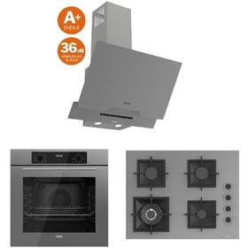 Resim Ferre Flowart Plus Serisi QBL63CPR - SC408 - D082 Ankastre Set 