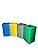 Resim geri dönüşüm kutusu iç mekan sıfır atık ve geri dönüşüm kutusu 35x35x70cm plastik oluklu kagıt cam metal plastik atıklar için 4lü set corrugated plastic sheets oluklu plastik koli 