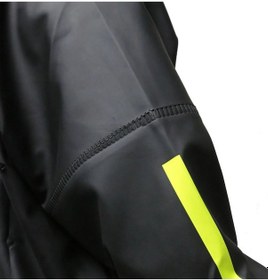 Resim Duman Moto Dikişsiz Fermuarlı Pvc Alt Üst Takım Motorcu Yağmurluğu 