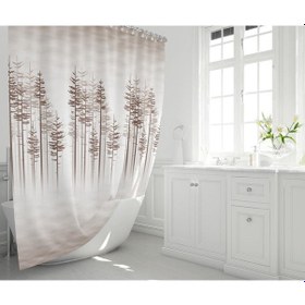 Resim Zethome Tropik Banyo Duş Perdesi 3390 Tek Kanat 1X240x200 Çok Renkli 