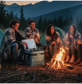 Resim Geniş Hacimli Termal Kamp Çantası, Isı Yalıtımlı 0 