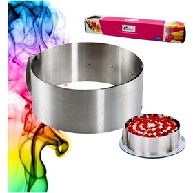 Resim Yuvarlak Ayarlı Pasta Kek Kalıbı 9 Cm Alüminyum Gri 36 Cm Diğer 
