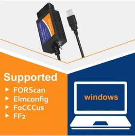 Resim ELM327 USB V1.5 OBD2 Araç Arıza Tespit Cihazı Ford Tam Uyumlu 