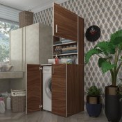 Resim Kenzlife çamaşır makinesi dolabı kasparov cvz 180*066*55-20 banyo kapaklı arkalıksız 