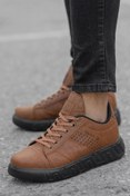 Resim Erkek Lazer Cilt Deri Lifestyle Casual ŞIK Günlük Bağcıklı Ortopedik Sneaker Spor Ayakkabı 