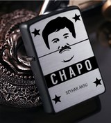 Resim Kişiye Özel El Chapo Benzinli Siyah Metal Çakmak - 1 