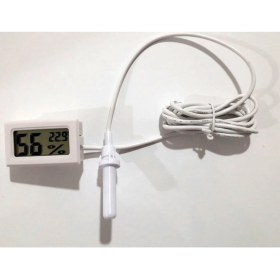 Resim Curetech Köşe Teknoloji Sıcaklık Nem Ölçer Higrometre Problu Mini Ctd 12E Dijital Termometre 