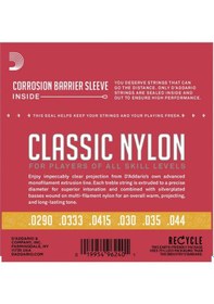 Resim D'addario Ej27N 3/4 Klasik Gitar Tel Seti 3/4 . Sılverplated Wou 