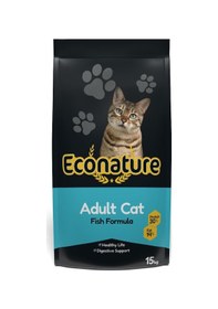 Resim Econature Fish Formula Balıklı Yetişkin Kedi Maması 15 KG 