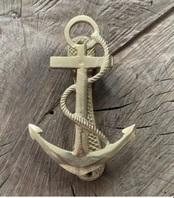 Resim Gemi Çapası Kapı Taktak Sarı Renk Pirinç Kapı Tak Tak Kapı Tokmagı 