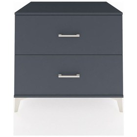 Resim Kronos Şifonyer 2 Çekmeceli 88x59x80 Antrasit-antrasit Antrasit 