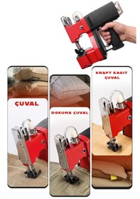 Resim Elektrikli Portatif Hafif Çuval Ağzı Dikiş Makinası Seti Kağıt Tohum Kumaş Kömür Çuvalı Paketleme 1pc 