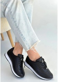 Resim Finna Siyah Cilt Bağcıklı Spor Ayakkabı Diğer 