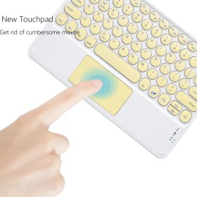 Resim TahTicMer Samsung Galaxy Tab S T700 T701 T705 Bluetooth Klavye Touchpad Wifi Kablosuz Q Klavye 8.4 Inç 