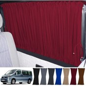 Resim Oto Pandami Renault Trafic 2001-2014 Uyumlu Bordo Raylı Oto Perde Takımı 