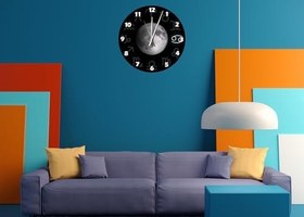 Resim Tİ-PLAY BURÇLAR VE DÜNYA 30X30CM AKRİLİK DEKORATİF MODERN DUVAR SAATİ 