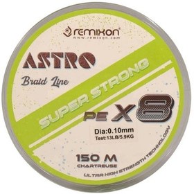 Resim Remixon Astro 8x 150m Chartreuse İp Misina - 0,18mm 