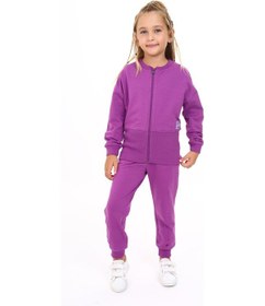 Resim Toontoy Kids Toontoy Kız Çocuk Armalı Eşofman Takım Mor 