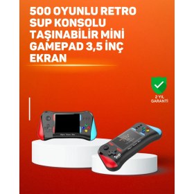 Resim Mobil Dünyası 500 Oyunlu El Tipi Taşınabilir Oyun Konsolu – Şarjlı ve Tv Bağlantılı Model - MB000X-2H4H1 