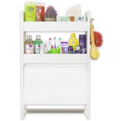 Resim QuickBuy Quicbuy Banyo Tereği Banyo Organizer Ahşap Banyo Rafı Havlu Askılıklı Banyo Düzenleme Dolabı Terek 