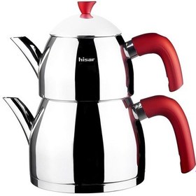 Resim Hisar Burcu Kırmızı Çaydanlık Takımı Soft Touch 