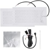 Resim Geeksen 12v Karbon Fiber Koltuk Isıtıcı Kiti Yüksek Düşük Sıcaklık Anahtarı Koltuk Kılıfı 