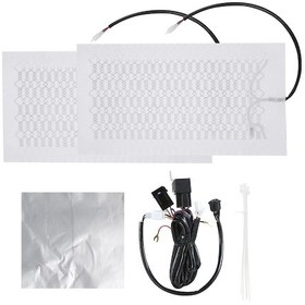 Resim Geeksen 12v Karbon Fiber Koltuk Isıtıcı Kiti Yüksek Düşük Sıcaklık Anahtarı Koltuk Kılıfı 