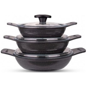 Resim Thermoad Pyro Serisi 6 Parça Güveç Sahan Set Gri THERMOAD.034 Gri 