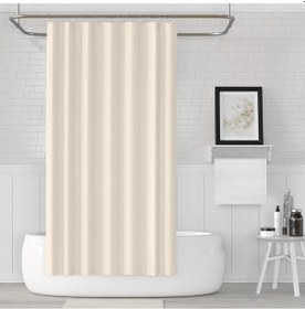 Resim Zethome Jackline Banyo Duş Perdesi 0010 Krem Tek Kanat 1X180X200 Krem 