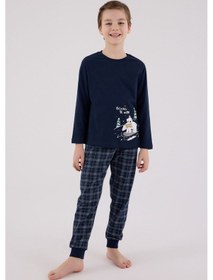 Resim Arnetta Erkek Çocuk Lacivert Pijama Takımı 5274-48490 Lacivert 