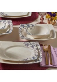 Resim Güral Porselen Caroline 24 Parça 6 Kişilik Yemek Takımı 3174 Krem 