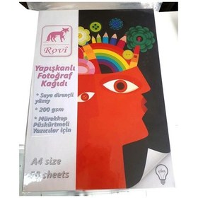 Resim Yapışkanlı Sticker Fotoğraf Kağıdı Parlak Epson-Canon-Hp-Brother A4 50 Yaprak 